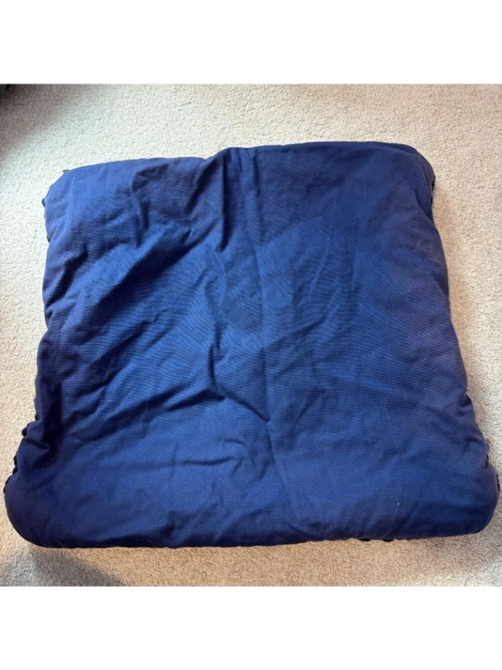 Pottery Barn Colossal Handknit Pillow Cover 24x24 Navy Blue Chunky Cable Knit XL